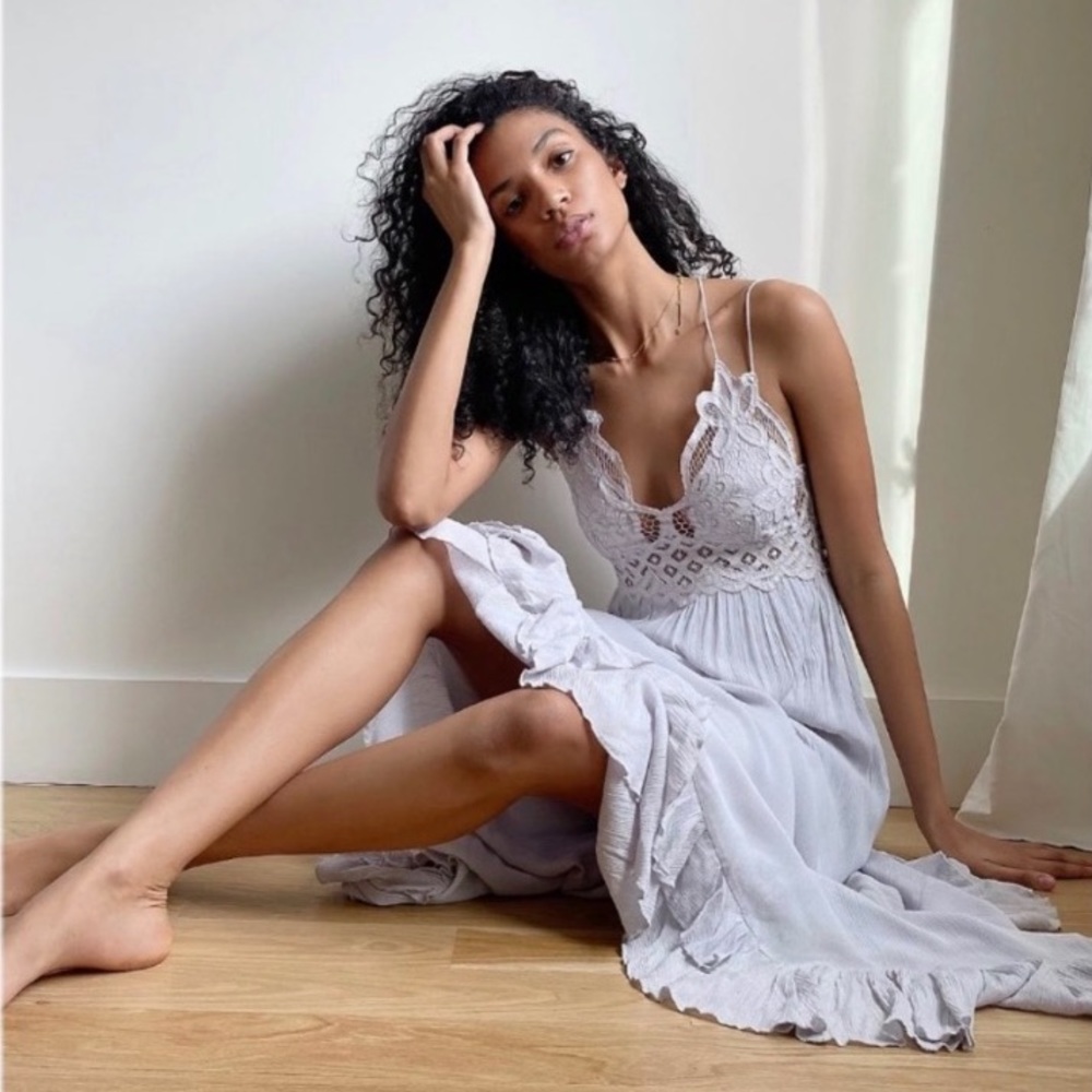 Free People FP One Adella Maxi Slip Dress NWT size XS in Stardust